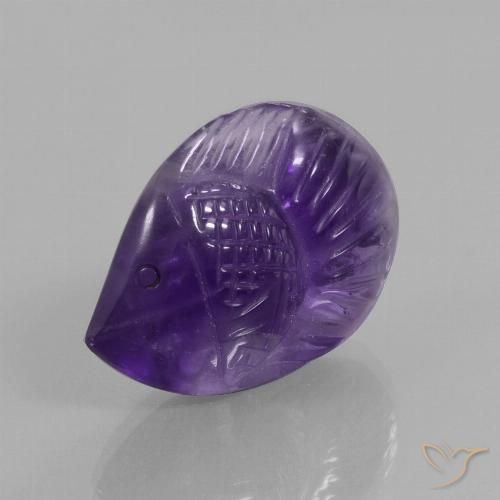 16.45ct 자연스러운 다크 바이올렛 자수정, 팬시한, 투명한