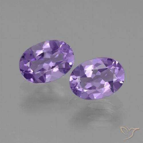 1.43캐럿 천연 미디엄 바이올렛 아메시스트 보석, 타원형 컷, 7.1×5.1 mm, VVS-VS