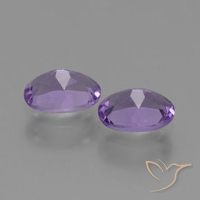 1.43캐럿 천연 미디엄 바이올렛 아메시스트 보석, 타원형 컷, 7.1×5.1 mm, VVS-VS