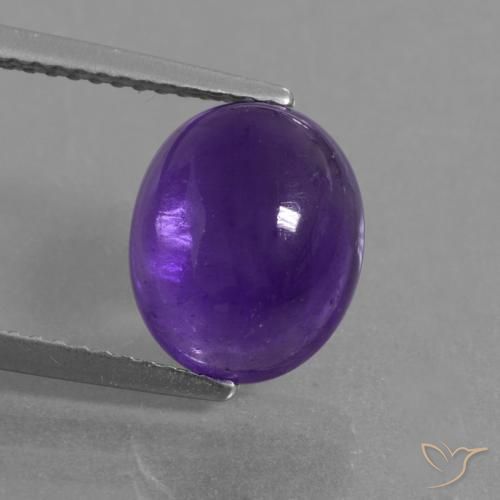 3.52ct 자연스러운 미디엄 바이올렛 자수정, 타원형, 투명한