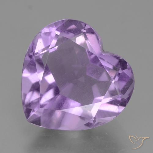 2.81ct 자연스러운 미디엄 바이올렛 자수정, 마음, VS
