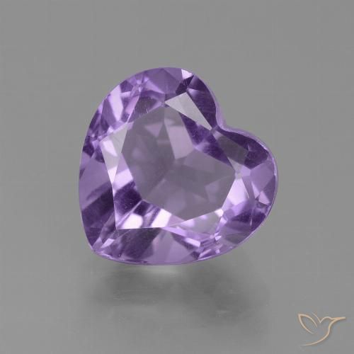 3.12ct 자연스러운 미디엄 바이올렛 자수정, 마음, VS