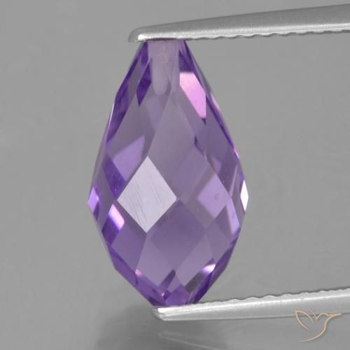 4.23ct 자연스러운 분홍빛 아이리스 바이올렛 자수정, 브리올레트, VS