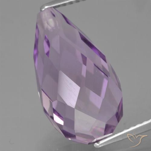 8.81ct 자연스러운 미디엄 핑크빛이 도는 바이올렛 자수정, 브리올레트, VS