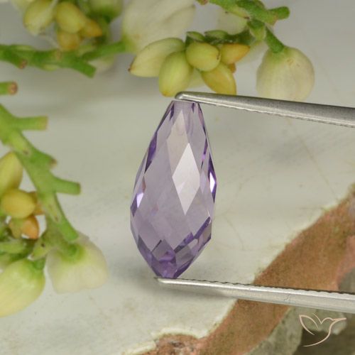 3.52ct 자연스러운 분홍빛 아이리스 바이올렛 자수정, 브리올레트, VS