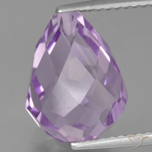 6.36ct 자연스러운 분홍빛 아이리스 바이올렛 자수정, 브리올레트, VS