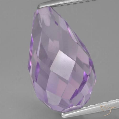 5.94ct 자연스러운 미디엄 바이올렛 자수정, 브리올레트, VS
