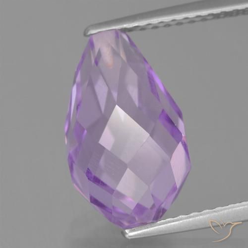 5.70ct 자연스러운 미디엄 바이올렛 자수정, 브리올레트, VS