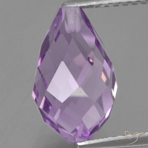 3.92ct 자연스러운 미디엄 핑크빛이 도는 바이올렛 자수정, 브리올레트, VS