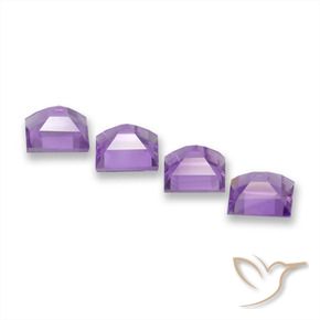 3.74캐럿 천연 미디엄 바이올렛 핑크 자수정 보석, 정사각형, VVS-VS