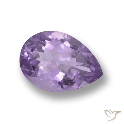5.25ct 자연스러운 미디엄 바이올렛 자수정, 배 모양, VVS