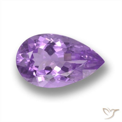 4.35ct 자연스러운 미디엄 퍼플리쉬 바이올렛 자수정, 배 모양, VVS-VS