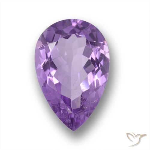 4.90ct 자연스러운 보라색 보라색 자수정, 배 모양, VS
