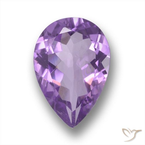 4.62ct 자연스러운 보라색 보라색 자수정, 배 모양, VS