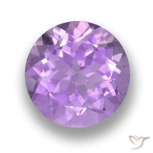 4.40ct 자연스러운 미디엄 바이올렛 자수정, 둥근, VVS-VS