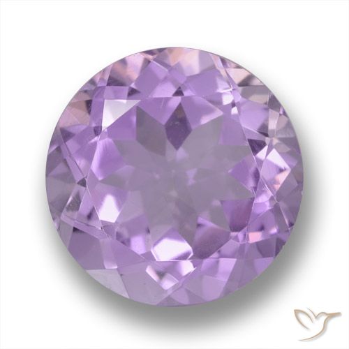 3.94ct 자연스러운 라이트 바이올렛 자수정, 둥근, VVS