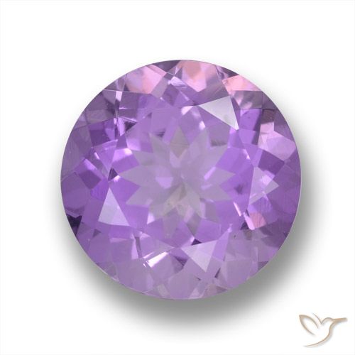 3.92ct 자연스러운 미디엄 바이올렛 자수정, 둥근, VVS