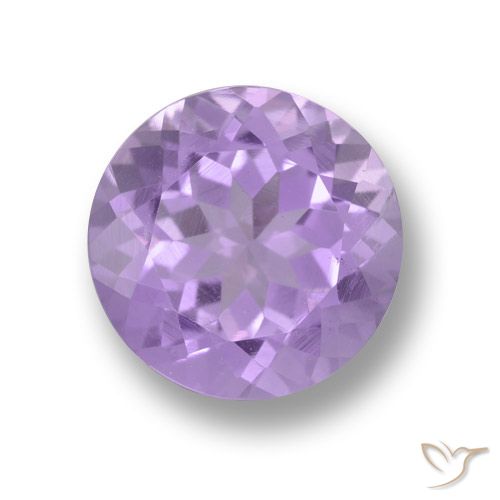 4.41ct 자연스러운 미디엄 바이올렛 핑크 자수정, 둥근, VVS