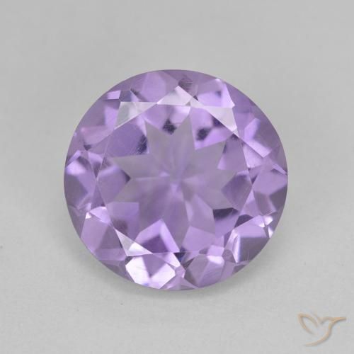 4.33ct 자연스러운 미디엄 바이올렛 자수정, 둥근, VVS-VS