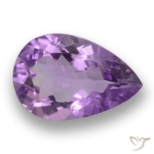 4.64ct 자연스러운 미디엄 바이올렛 자수정, 배 모양, VVS-VS