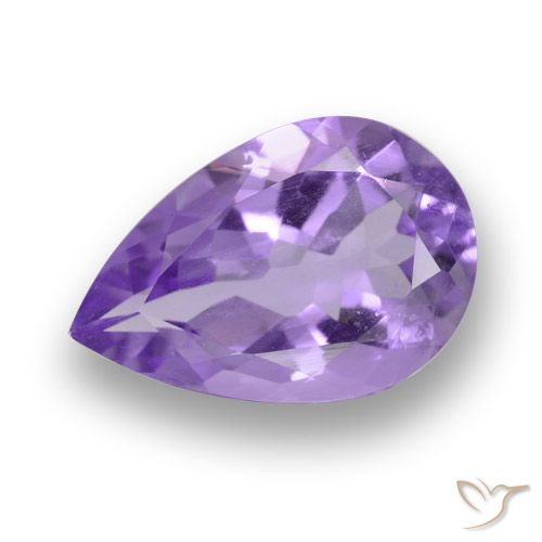 4.43ct 자연스러운 미디엄 바이올렛 자수정, 배 모양, VS