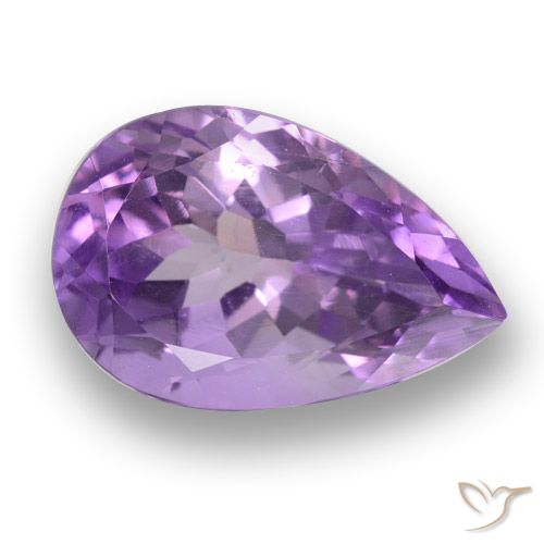 5.87ct 자연스러운 딥 바이올렛 자수정, 배 모양, VVS-VS