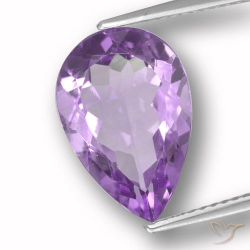 4.91ct 자연스러운 딥 바이올렛 자수정, 배 모양, VVS-VS