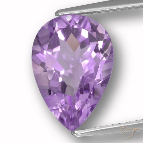 3.66ct 자연스러운 아이리스 바이올렛 자수정, 배 모양, VVS-VS