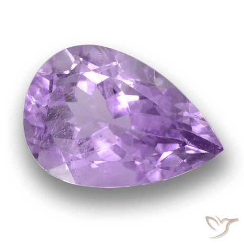 3.82ct 자연스러운 미디엄 바이올렛 자수정, 배 모양, VS