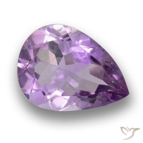 3.21ct 자연스러운 미디엄 바이올렛 자수정, 배 모양, VS