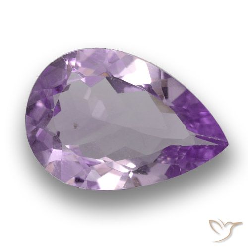 2.74ct 자연스러운 미디엄 바이올렛 자수정, 배 모양, VS