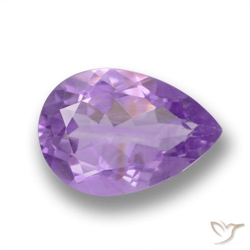 3.41ct 자연스러운 아이리스 바이올렛 자수정, 배 모양, VVS