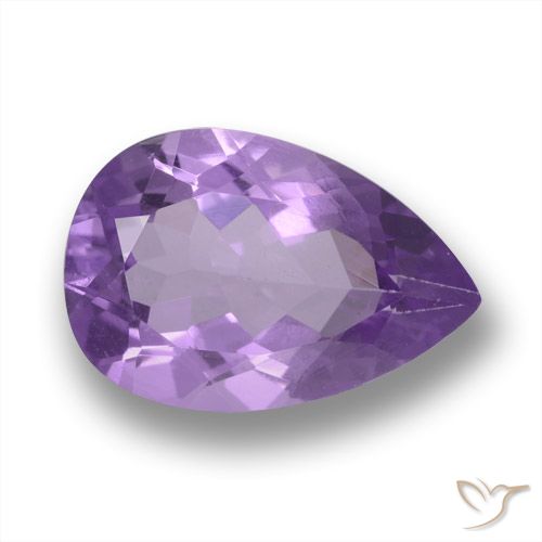 3.47ct 자연스러운 딥 바이올렛 자수정, 배 모양, VVS