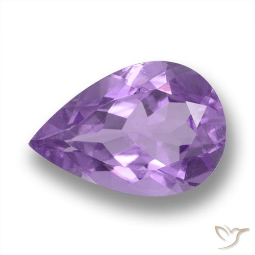 3.54ct 자연스러운 딥 바이올렛 자수정, 배 모양, VVS