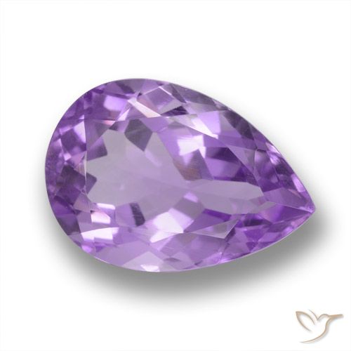 4.18ct 자연스러운 딥 바이올렛 자수정, 배 모양, VVS