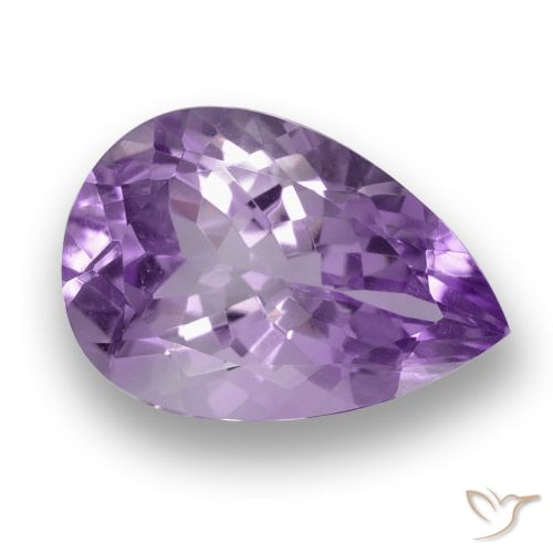 3.46ct 자연스러운 딥 바이올렛 자수정, 배 모양, VVS-VS
