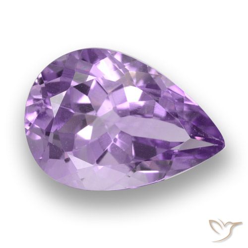 3.59ct 자연스러운 미디엄 바이올렛 자수정, 배 모양, VS