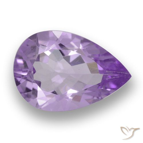 2.88ct 자연스러운 미디엄 바이올렛 자수정, 배 모양, VS