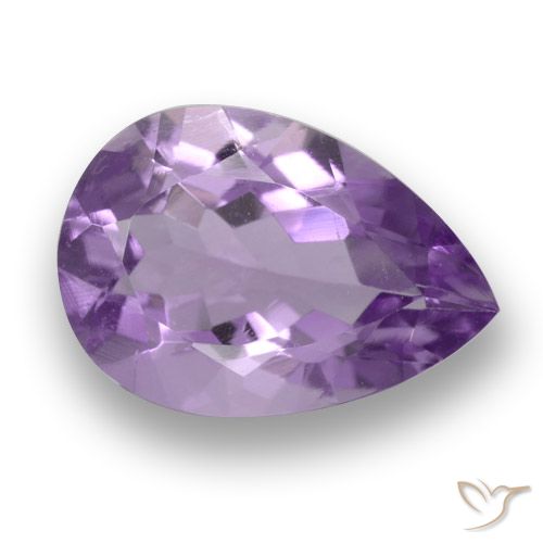 3.12ct 자연스러운 딥 바이올렛 자수정, 배 모양, VS