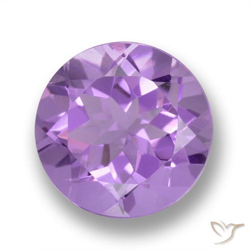 2.36ct 자연스러운 미디엄 퍼플리쉬 바이올렛 자수정, 둥근, VVS