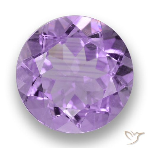 3.41ct 자연스러운 미디엄 바이올렛 자수정, 둥근, VVS