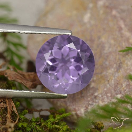 3.46ct 자연스러운 미디엄 바이올렛 자수정, 둥근, VVS