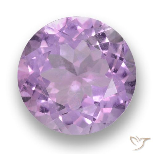 3.53ct 자연스러운 미디엄 핑크 바이올렛 자수정, 둥근, VVS-VS