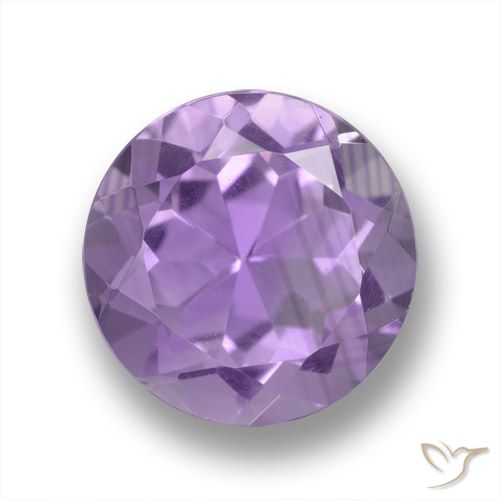 3.24ct 자연스러운 미디엄 라이트 바이올렛 자수정, 둥근, VVS