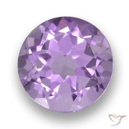 2.74ct 자연스러운 분홍빛이 도는 보라색 자수정, 둥근, VVS