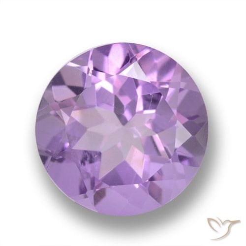 3.21ct 자연스러운 미디엄 바이올렛 자수정, 둥근, VVS