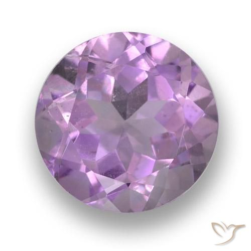 2.63ct 자연스러운 분홍빛이 도는 보라색 자수정, 둥근, VS