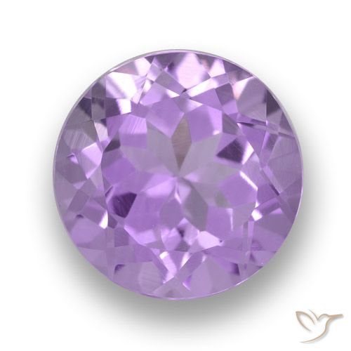 3.64ct 자연스러운 분홍빛이 도는 보라색 자수정, 둥근, VVS