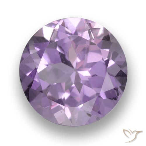 2.54ct 자연스러운 미디엄 바이올렛 핑크 자수정, 둥근, VVS
