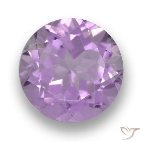 3.61ct 자연스러운 분홍빛이 도는 보라색 자수정, 둥근, VVS